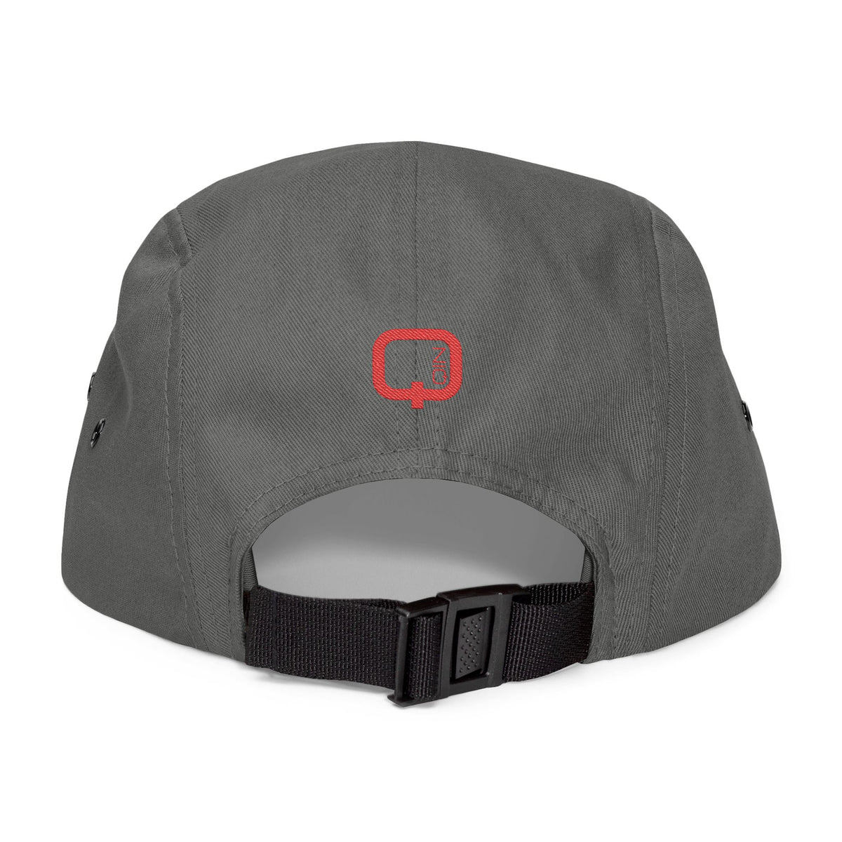 Embroidered 'why?' 5-Panel Cap – Minimalist Tan Streetwear Hat