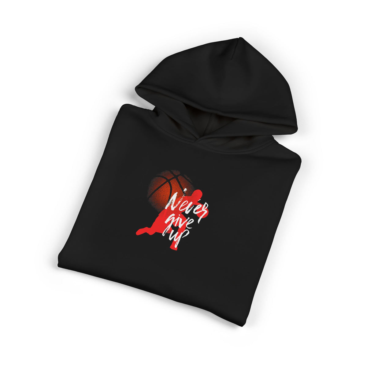 Basketball 'Never Give Up' Relaxed Hoodie