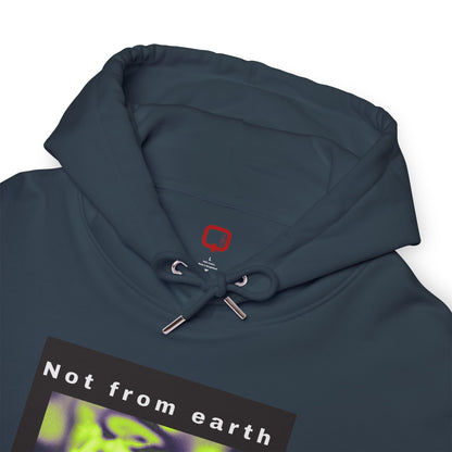 Not From Earth Hoodie  Retro Alien Graphic Pullover