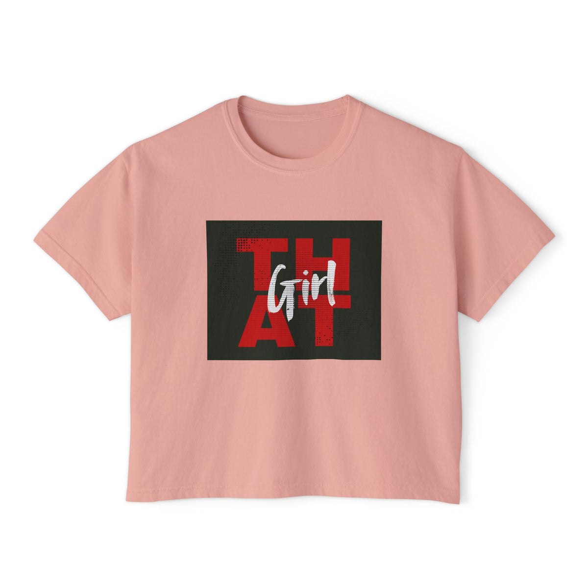 That Girl Boxy Tee  Retro Red Graphic Women's Crop T-Shirt