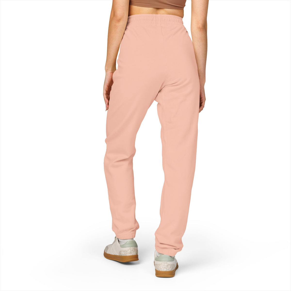 Minimal Clover Joggers — Cream Garment-Dyed Fleece Sweatpants
