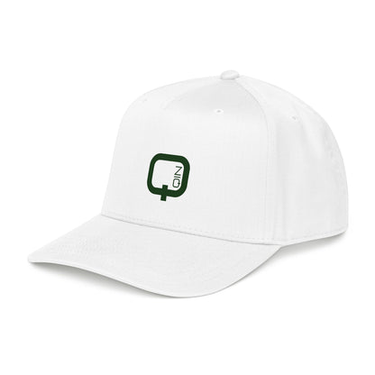 Q Coin Logo Baseball Cap  Vintage Green Embroidered Mid-Profile Hat