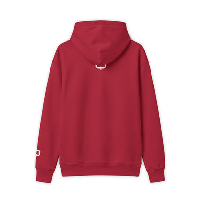 Heavyweight Red Hooded Sweatshirt