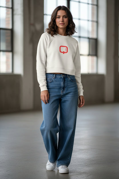 Women's Cropped Fleece Pullover