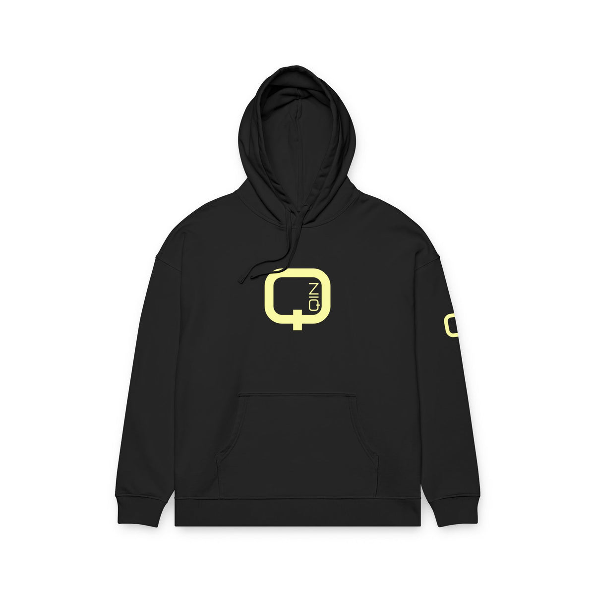 Organic Relaxed Hoodie with Minimal Neon O+N Logo