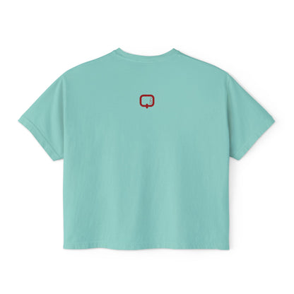 That Girl Boxy Tee  Retro Red Graphic Women's Crop T-Shirt