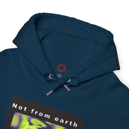 Not From Earth Hoodie  Retro Alien Graphic Pullover