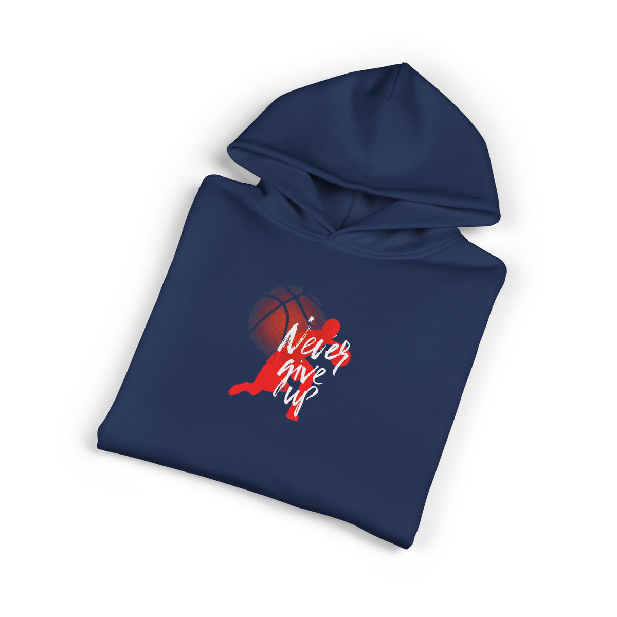 Basketball 'Never Give Up' Relaxed Hoodie