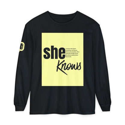 Striped Monogram 'Q' Long Sleeve Tee