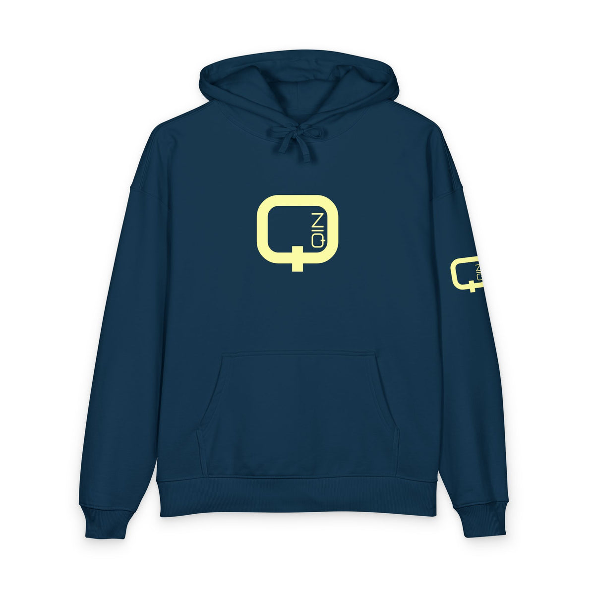 Organic Relaxed Hoodie with Minimal Neon O+N Logo