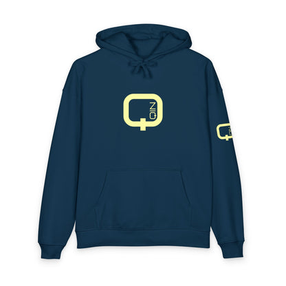 Organic Relaxed Hoodie with Minimal Neon O+N Logo