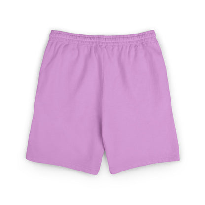 Lightweight Fleece Sweat Shorts — Minimal Red Logo Casual Lounge Shorts