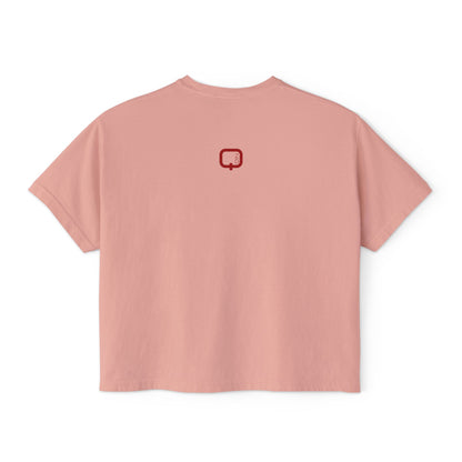 That Girl Boxy Tee  Retro Red Graphic Women's Crop T-Shirt