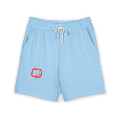 Lightweight Fleece Sweat Shorts — Minimal Red Logo Casual Lounge Shorts