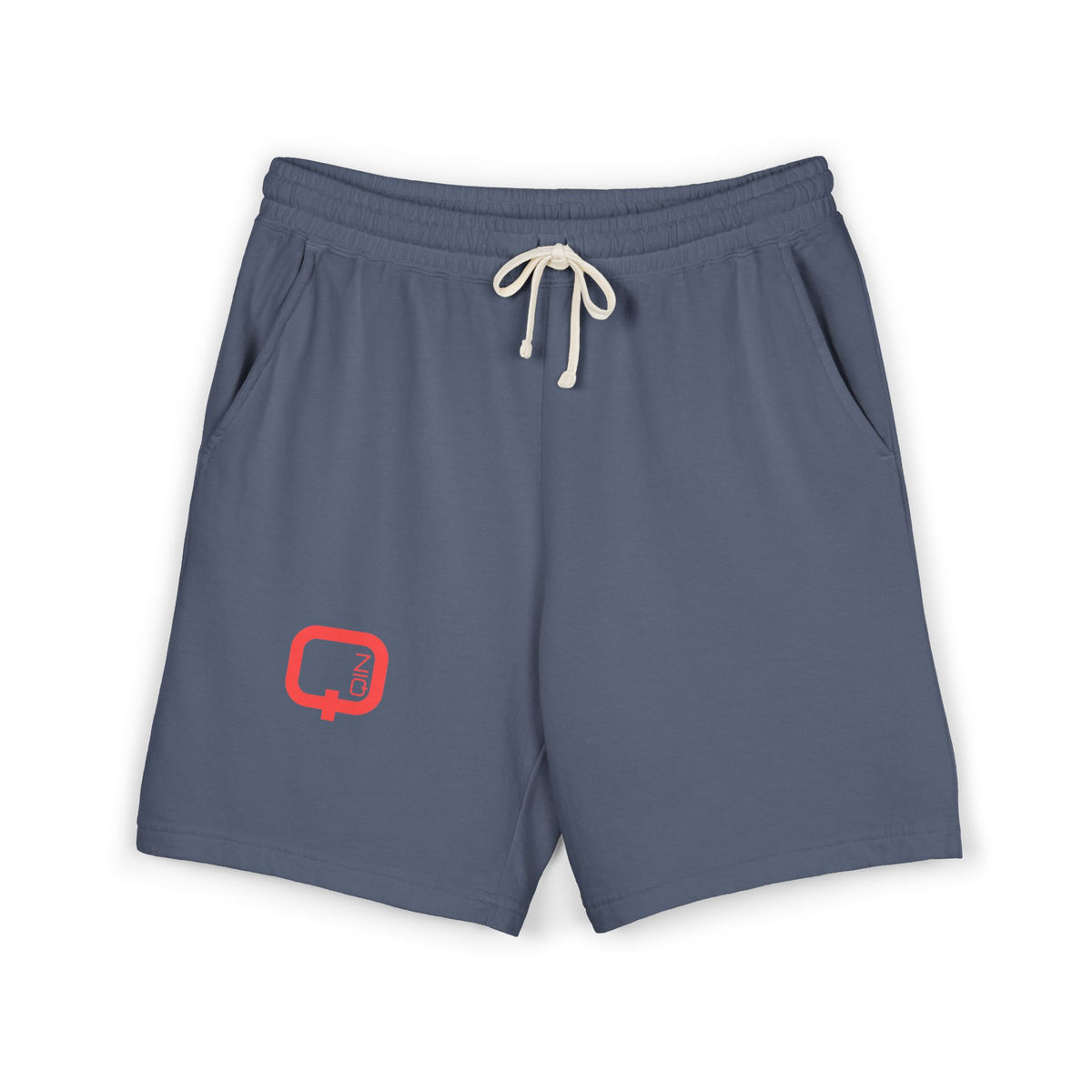 Lightweight Fleece Sweat Shorts — Minimal Red Logo Casual Lounge Shorts