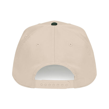 Q Coin Logo Baseball Cap  Vintage Green Embroidered Mid-Profile Hat