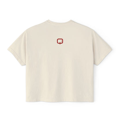 That Girl Boxy Tee  Retro Red Graphic Women's Crop T-Shirt