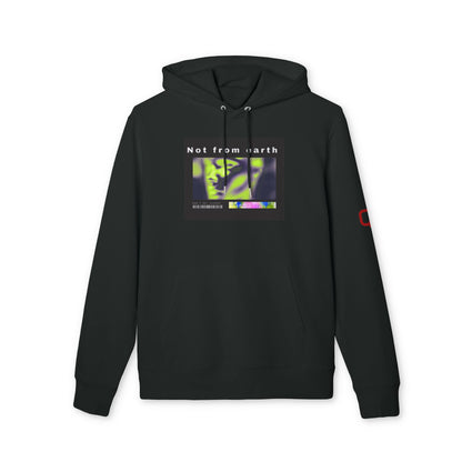 Not From Earth Hoodie  Retro Alien Graphic Pullover