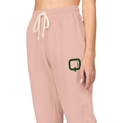 Minimal Clover Joggers — Cream Garment-Dyed Fleece Sweatpants