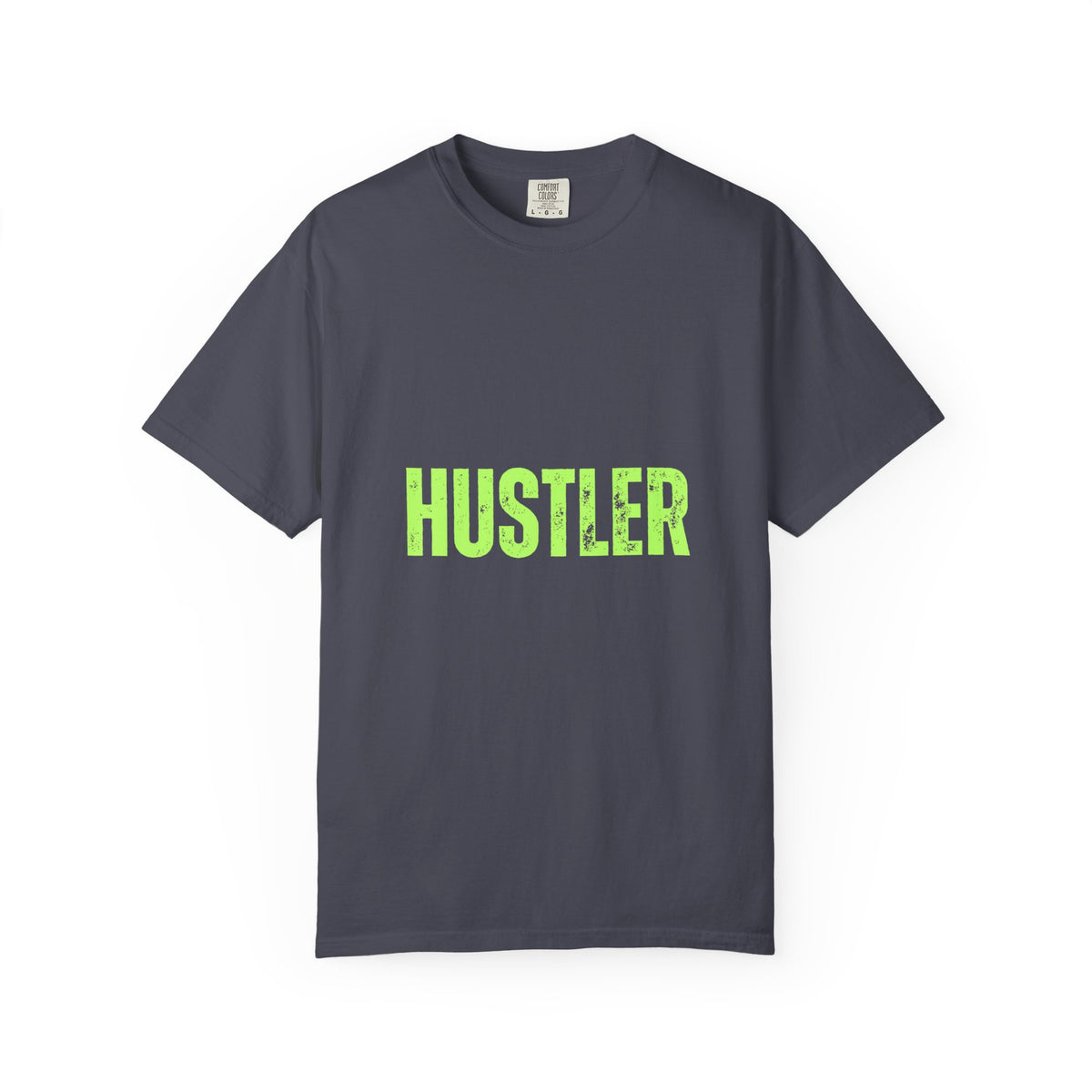 Hustler Graphic T-Shirt  Bold Neon Text Garment-Dyed Tee
