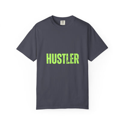 Hustler Graphic T-Shirt  Bold Neon Text Garment-Dyed Tee
