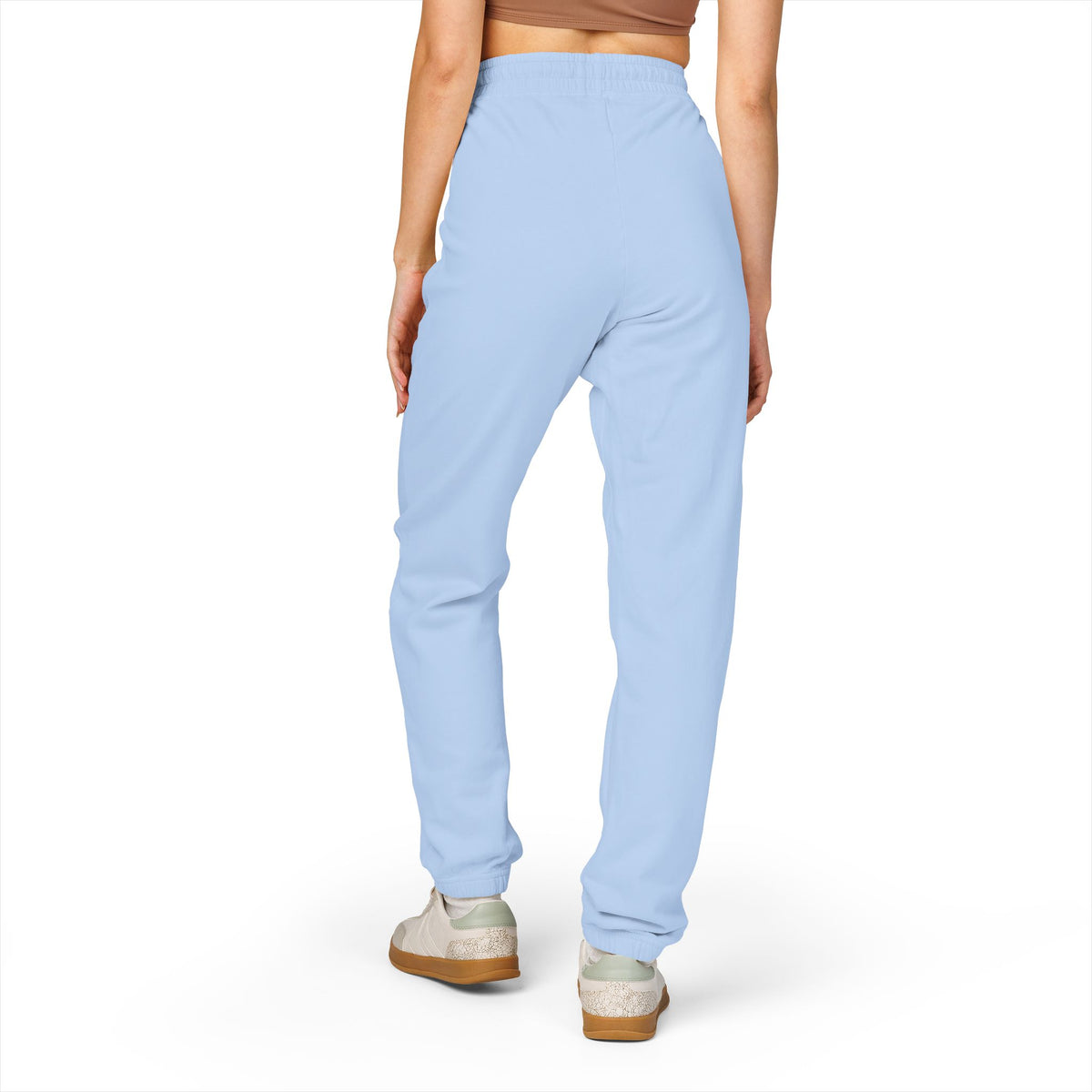 Minimal Clover Joggers — Cream Garment-Dyed Fleece Sweatpants