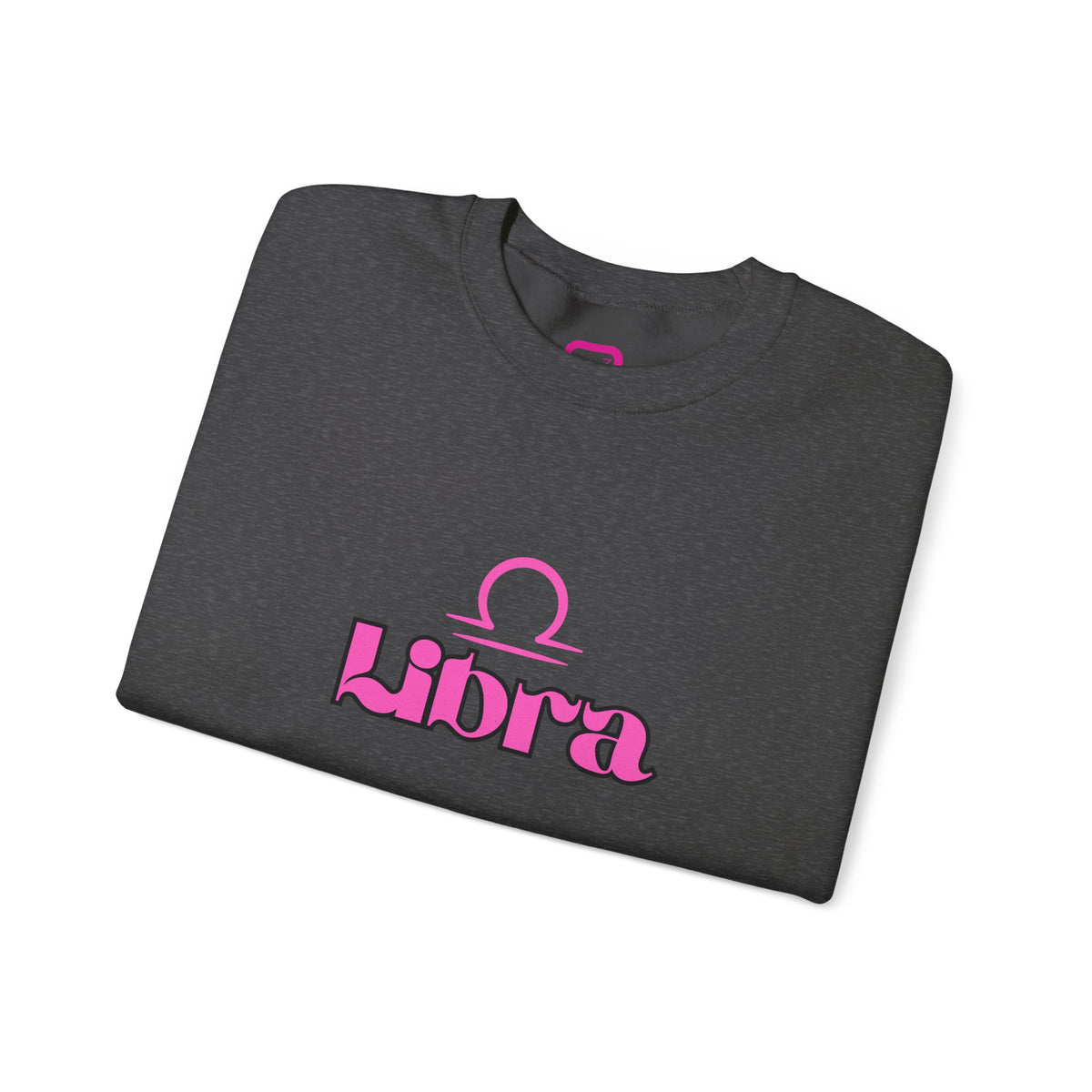 Libra Zodiac Crewneck Sweatshirt Pink Libra Symbol Graphic