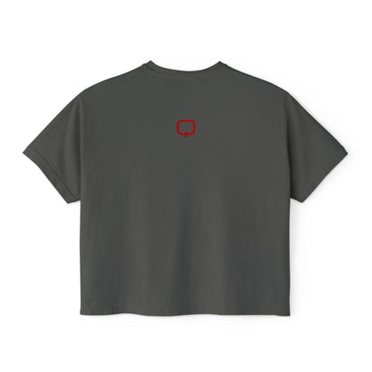 That Girl Boxy Tee  Retro Red Graphic Women's Crop T-Shirt