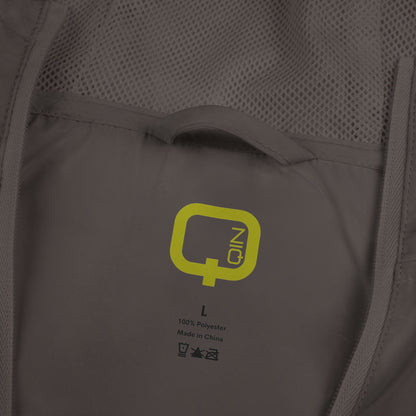 Windbreaker Jacket — Minimal Olive Logo Camo Hooded Windbreaker