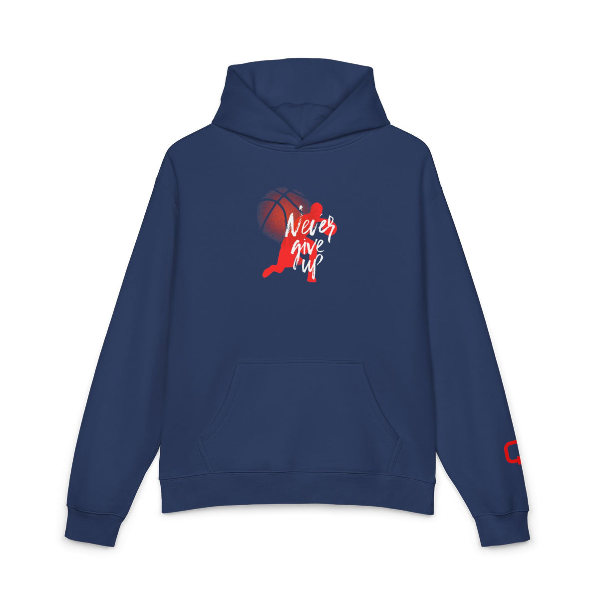 Basketball 'Never Give Up' Relaxed Hoodie