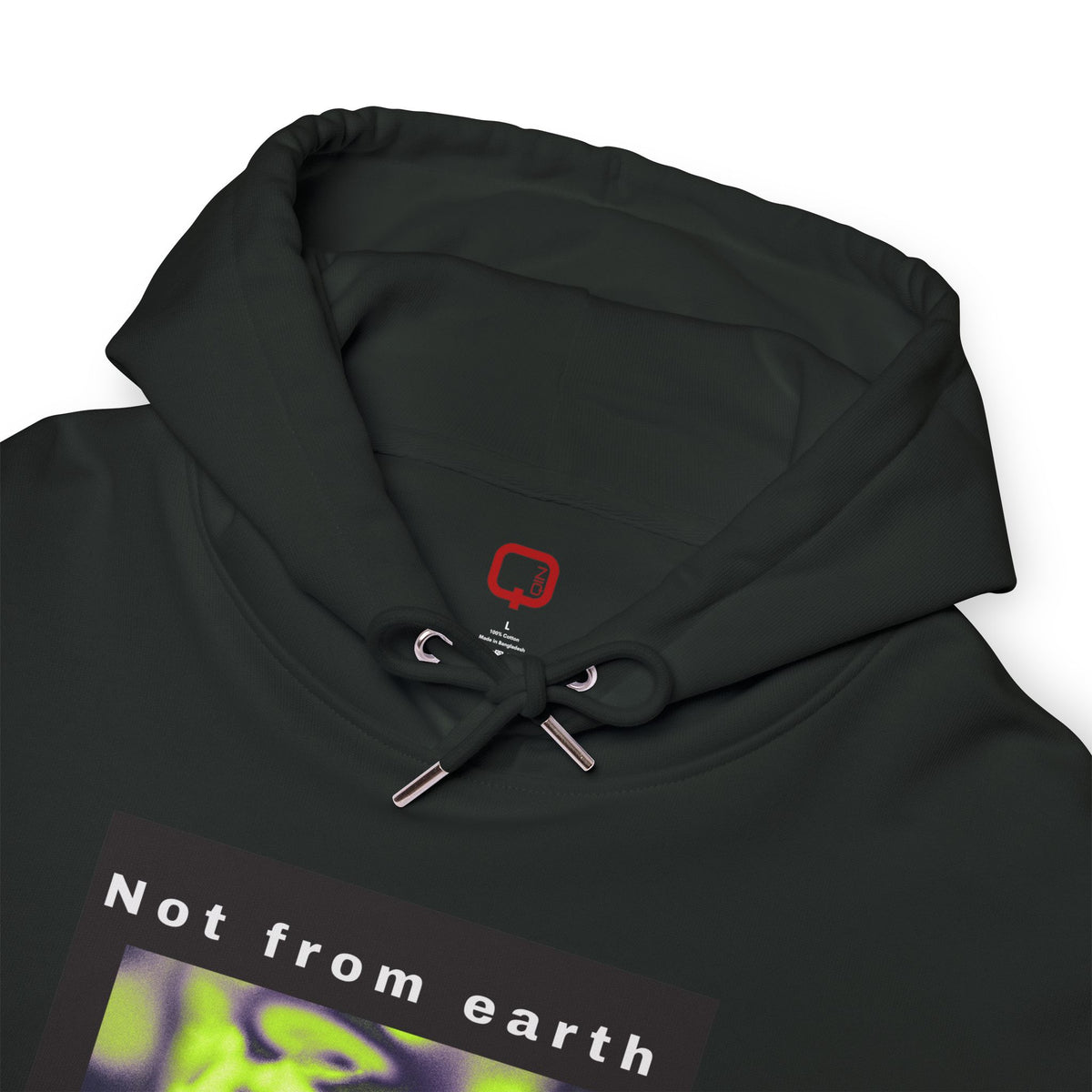 Not From Earth Hoodie  Retro Alien Graphic Pullover