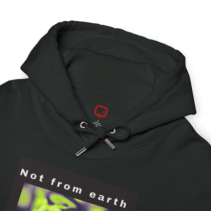 Not From Earth Hoodie  Retro Alien Graphic Pullover