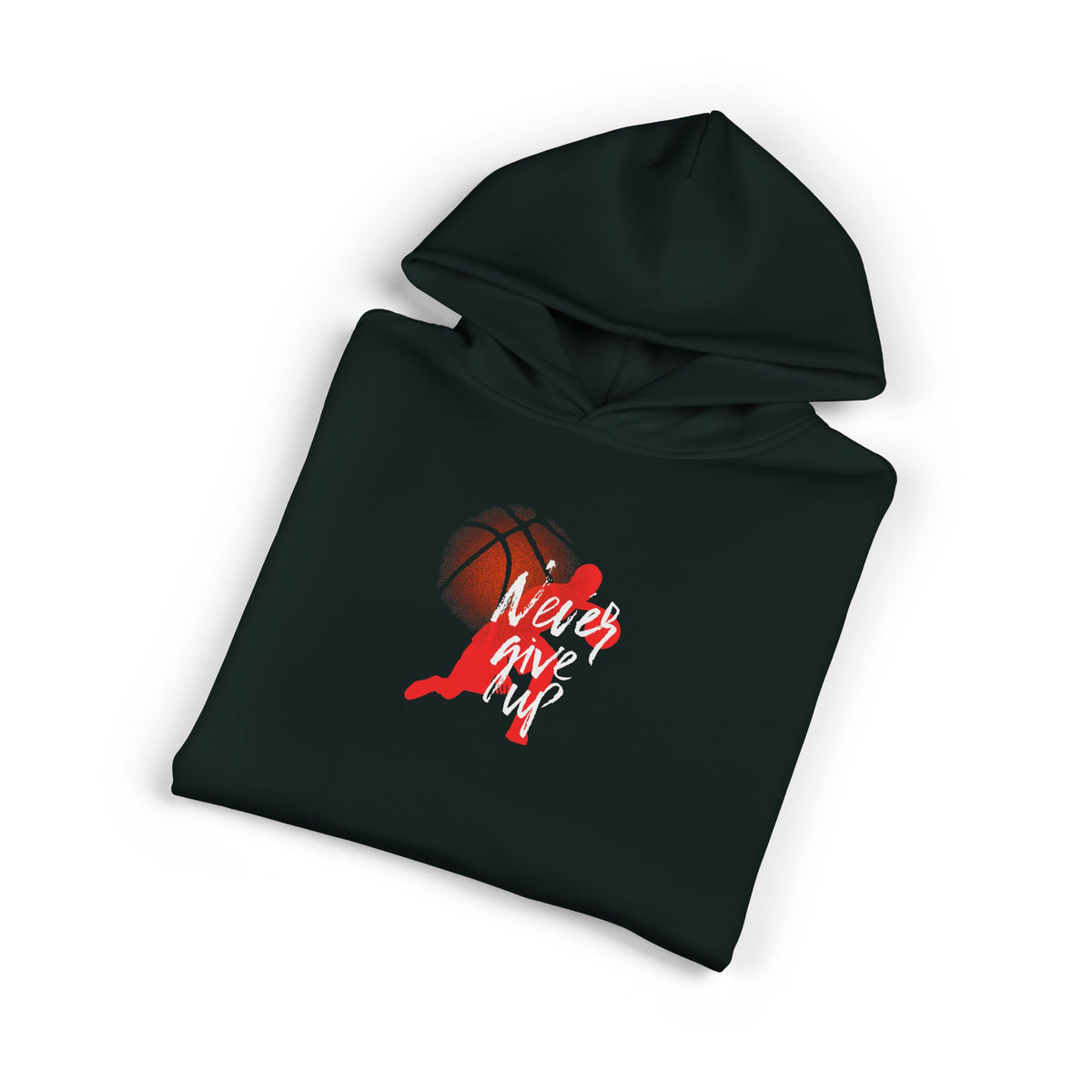 Basketball 'Never Give Up' Relaxed Hoodie