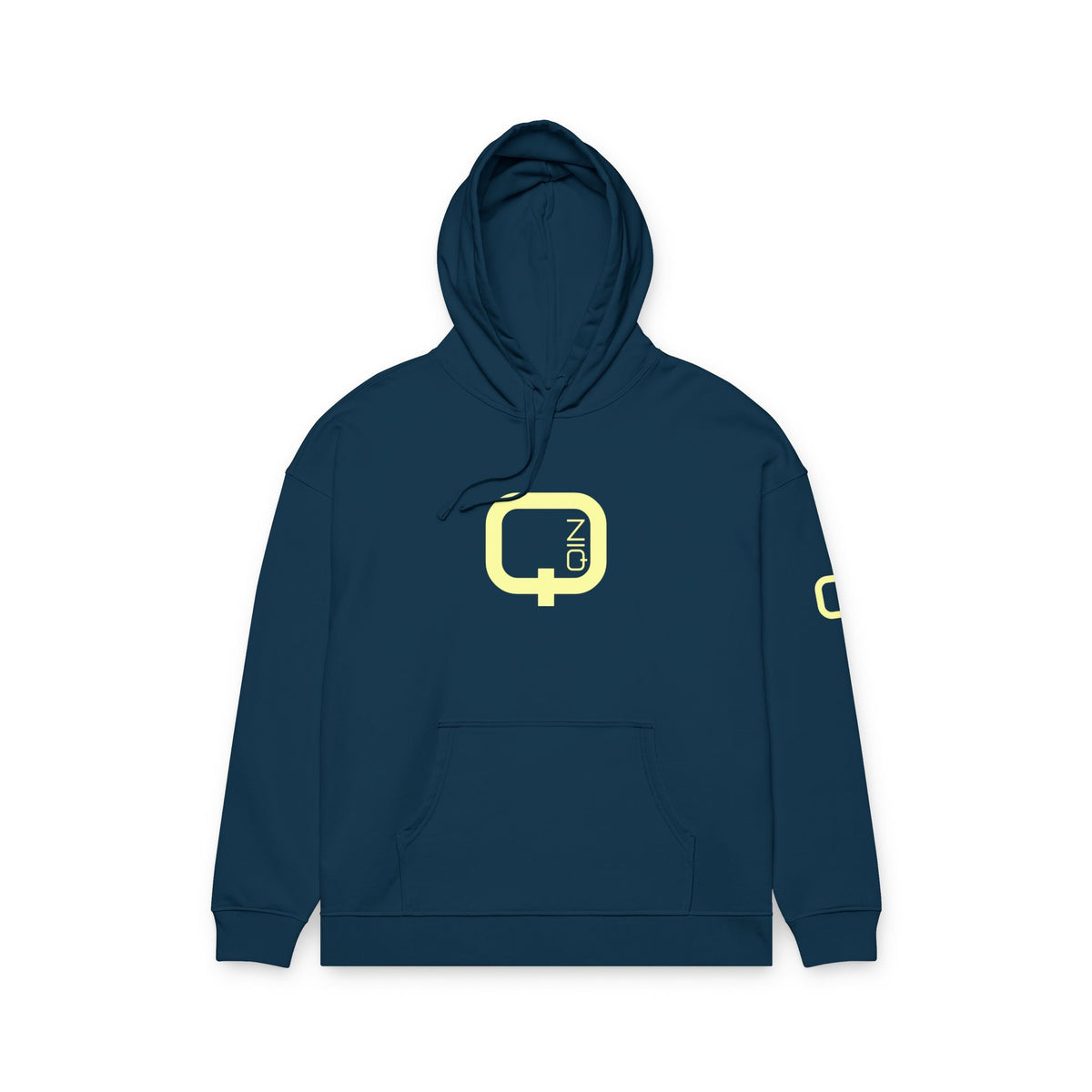 Organic Relaxed Hoodie with Minimal Neon O+N Logo