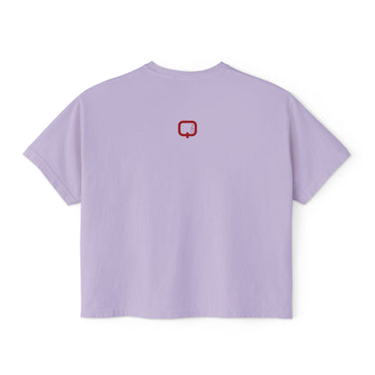 That Girl Boxy Tee  Retro Red Graphic Women's Crop T-Shirt
