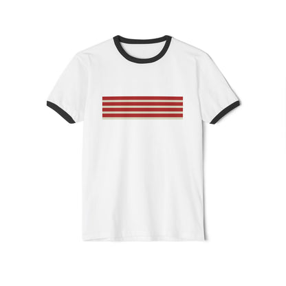 Vintage Stripe Ringer Tee with 'Q' Crest